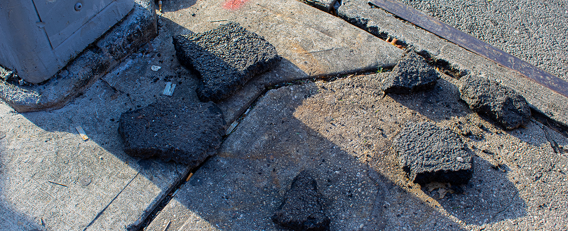 cracked sidewalk